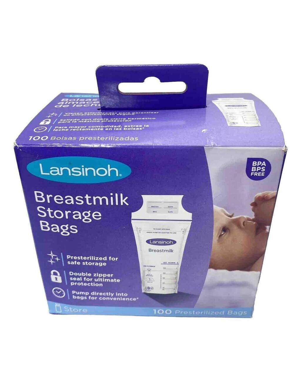 Pre-Sterilized Breast Milk Storage Bags Double Zipper Pump Directly for Feeding
